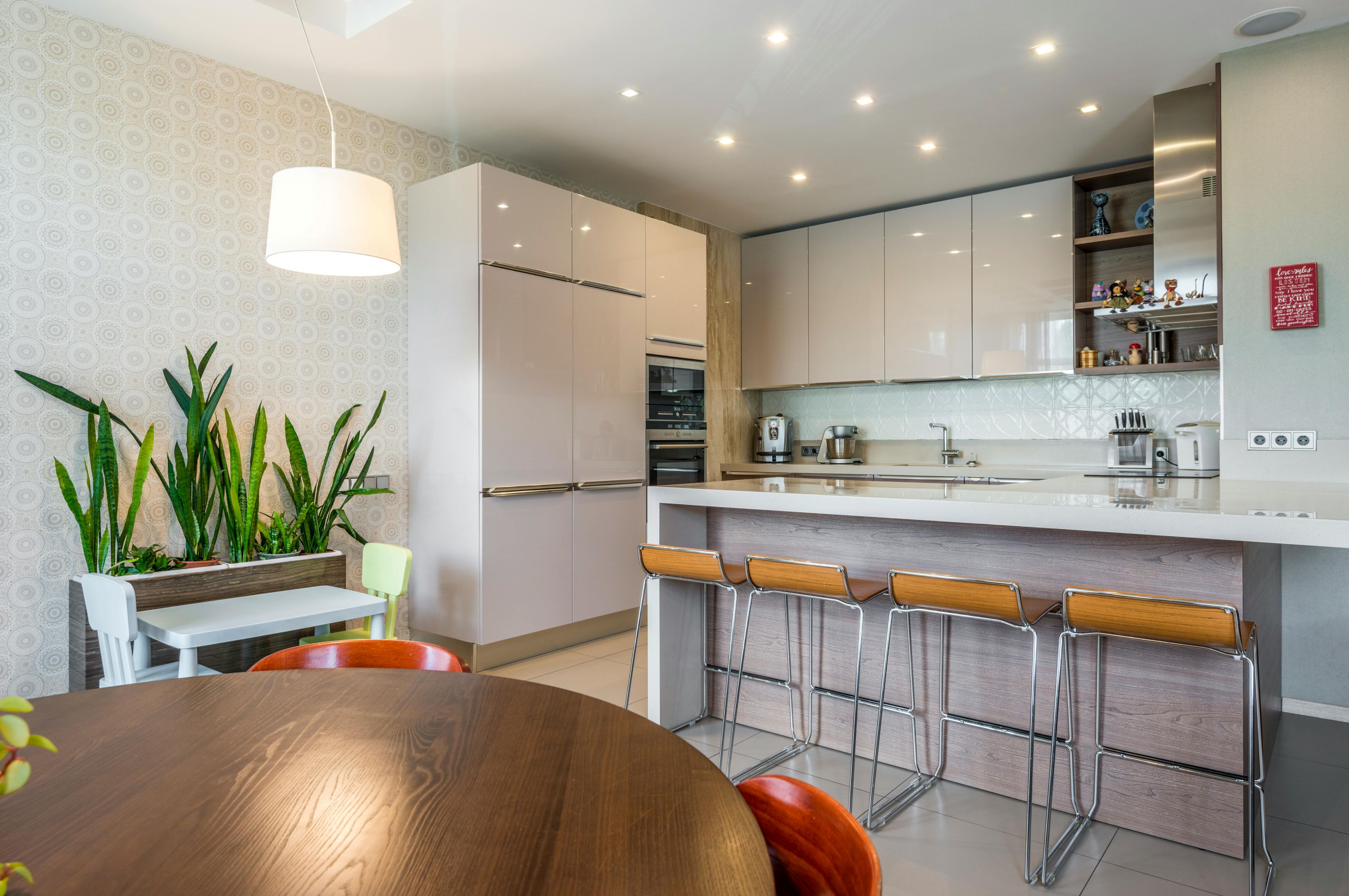 Modern kitchen with sleek cabinets and contemporary design